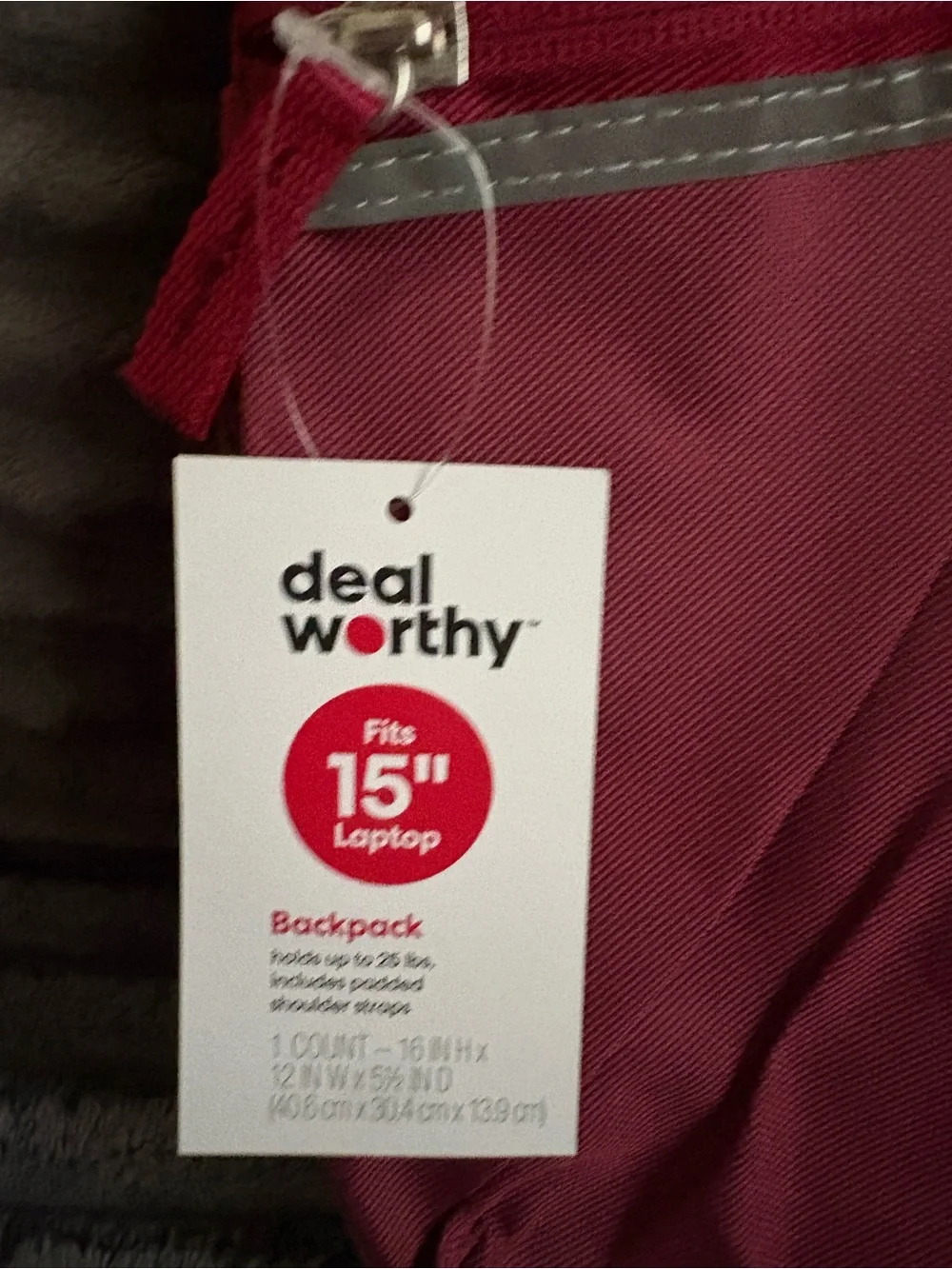 Kids' Burgundy School Backpack - Fits 15